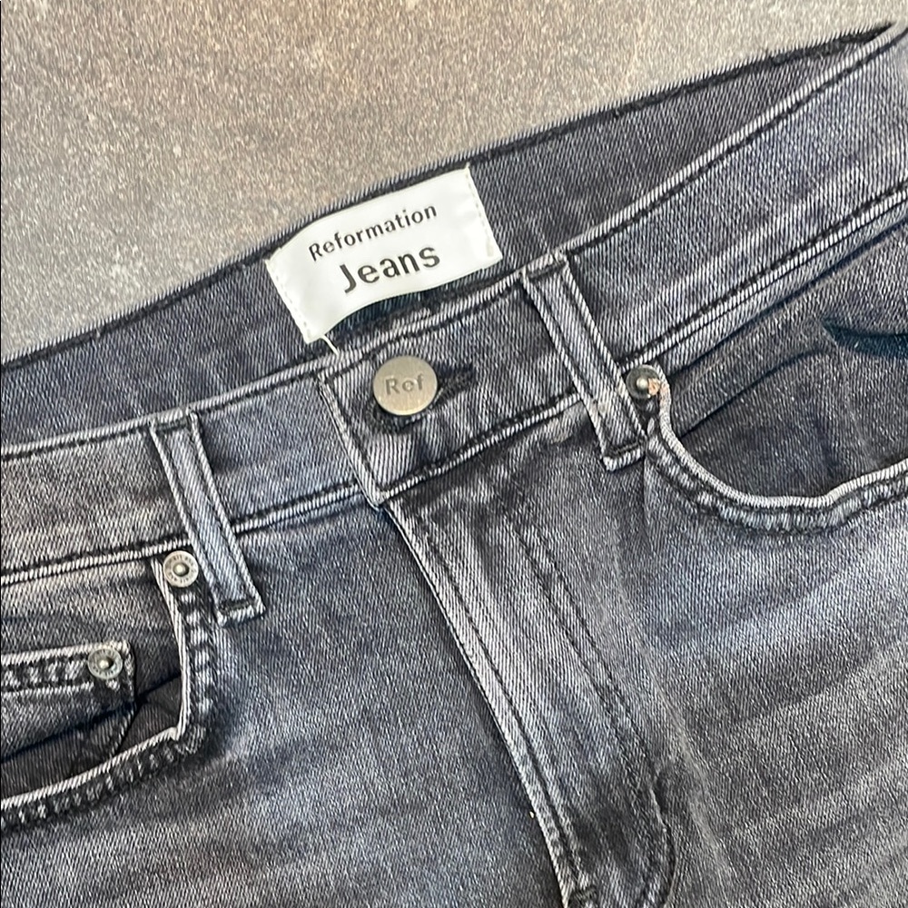 Reformation Jessie High Waist Crop Bootcut Jeans - Picture 3 of 7